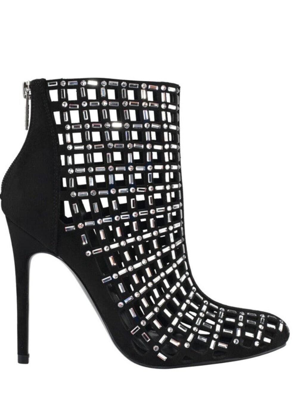 NWOB! GUESS 'Randir' Black Crystal Round Toe Stiletto Heel Pumps Sz 7.5M